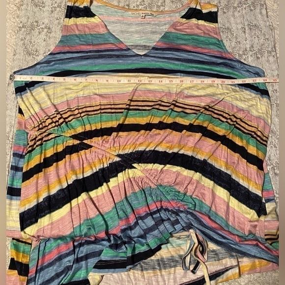 NWOT RACHEL RACHEL ROY Striped Asymmetrical Shirt Tank Top Plus Size 3X - Picture 7 of 9